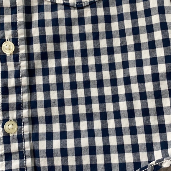Baby Gap boy’s navy checkered button down shirt - Picture 2 of 2